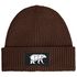 Herren Beanie Wintermütze mit Patch Bär Lineart Polygon Natur Aufdruck Print Strickmütze Rippstrick Outdoor Fashion Neverless®preview