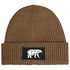 Herren Beanie Wintermütze mit Patch Bär Lineart Polygon Natur Aufdruck Print Strickmütze Rippstrick Outdoor Fashion Neverless®preview
