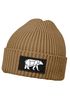 Herren Beanie Wintermütze mit Patch Bär Lineart Polygon Natur Aufdruck Print Strickmütze Rippstrick Outdoor Fashion Neverless®preview