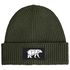 Herren Beanie Wintermütze mit Patch Bär Lineart Polygon Natur Aufdruck Print Strickmütze Rippstrick Outdoor Fashion Neverless®preview