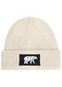 Herren Beanie Wintermütze mit Patch Bär Lineart Polygon Natur Aufdruck Print Strickmütze Rippstrick Outdoor Fashion Neverless®preview
