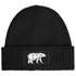 Herren Beanie Wintermütze mit Patch Bär Lineart Polygon Natur Aufdruck Print Strickmütze Rippstrick Outdoor Fashion Neverless®preview