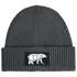 Herren Beanie Wintermütze mit Patch Bär Lineart Polygon Natur Aufdruck Print Strickmütze Rippstrick Outdoor Fashion Neverless®preview