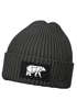 Herren Beanie Wintermütze mit Patch Bär Lineart Polygon Natur Aufdruck Print Strickmütze Rippstrick Outdoor Fashion Neverless®preview