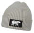Herren Beanie Wintermütze mit Patch Bär Lineart Polygon Natur Aufdruck Print Strickmütze Rippstrick Outdoor Fashion Neverless®preview