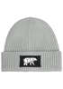 Herren Beanie Wintermütze mit Patch Bär Lineart Polygon Natur Aufdruck Print Strickmütze Rippstrick Outdoor Fashion Neverless®preview