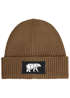 Herren Beanie Wintermütze mit Patch Bär Lineart Polygon Natur Aufdruck Print Strickmütze Rippstrick Outdoor Fashion Neverless®preview