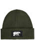 Herren Beanie Wintermütze mit Patch Bär Lineart Polygon Natur Aufdruck Print Strickmütze Rippstrick Outdoor Fashion Neverless®preview
