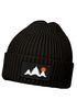 Herren Beanie Wintermütze mit Patch Bäume Outddor Aufdruck Print Strickmütze Rippstrick Neverless®preview