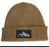 Herren Beanie Wintermütze mit Patch Berge Mountain Aufdruck Print Strickmütze mit Umschlag Rippstrick Neverless®preview