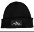 Herren Beanie Wintermütze mit Patch Berge Mountain Aufdruck Print Strickmütze mit Umschlag Rippstrick Neverless®preview