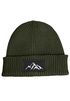 Herren Beanie Wintermütze mit Patch Berge Mountain Aufdruck Print Strickmütze mit Umschlag Rippstrick Neverless®preview