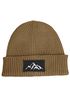 Herren Beanie Wintermütze mit Patch Berge Mountain Aufdruck Print Strickmütze mit Umschlag Rippstrick Neverless®preview