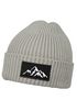 Herren Beanie Wintermütze mit Patch Berge Mountain Aufdruck Print Strickmütze mit Umschlag Rippstrick Neverless®preview