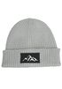 Herren Beanie Wintermütze mit Patch Berge Mountain Aufdruck Print Strickmütze mit Umschlag Rippstrick Neverless®preview