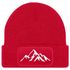 Herren Beanie Wintermütze mit Patch Berge Natur Outdoor Aufdruck Print Strickmütze Rippstrick Neverless®preview