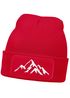 Herren Beanie Wintermütze mit Patch Berge Natur Outdoor Aufdruck Print Strickmütze Rippstrick Neverless®preview