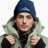 Herren Beanie Wintermütze mit Patch Berge Natur Outdoor Aufdruck Print Strickmütze Rippstrick Neverless®preview