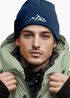 Herren Beanie Wintermütze mit Patch Berge Natur Outdoor Aufdruck Print Strickmütze Rippstrick Neverless®preview