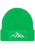 Herren Beanie Wintermütze mit Patch Berge Natur Outdoor Aufdruck Print Strickmütze Rippstrick Neverless®preview