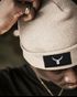 Herren Beanie Wintermütze mit Patch Hirsch Geweih Low Poly Aufdruck Print Strickmütze Rippstrick Fashion Streetwear Neverless®preview
