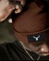 Herren Beanie Wintermütze mit Patch Hirsch Geweih Low Poly Aufdruck Print Strickmütze Rippstrick Fashion Streetwear Neverless®preview