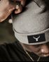 Herren Beanie Wintermütze mit Patch Hirsch Geweih Low Poly Aufdruck Print Strickmütze Rippstrick Fashion Streetwear Neverless®preview