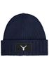 Herren Beanie Wintermütze mit Patch Hirsch Geweih Low Poly Aufdruck Print Strickmütze Rippstrick Fashion Streetwear Neverless®preview