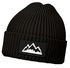 Herren Beanie Wintermütze mit Patch Mountain Badge Aufdruck Print Strickmütze Rippstrick Outdoor Fashion Neverless®preview