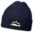 Herren Beanie Wintermütze mit Patch Mountain Badge Aufdruck Print Strickmütze Rippstrick Outdoor Fashion Neverless®preview