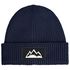 Herren Beanie Wintermütze mit Patch Mountain Badge Aufdruck Print Strickmütze Rippstrick Outdoor Fashion Neverless®preview