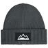Herren Beanie Wintermütze mit Patch Mountain Badge Aufdruck Print Strickmütze Rippstrick Outdoor Fashion Neverless®preview