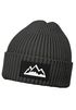 Herren Beanie Wintermütze mit Patch Mountain Badge Aufdruck Print Strickmütze Rippstrick Outdoor Fashion Neverless®preview