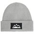 Herren Beanie Wintermütze mit Patch Mountain Badge Aufdruck Print Strickmütze Rippstrick Outdoor Fashion Neverless®preview