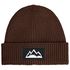 Herren Beanie Wintermütze mit Patch Mountain Badge Aufdruck Print Strickmütze Rippstrick Outdoor Fashion Neverless®preview