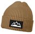 Herren Beanie Wintermütze mit Patch Mountain Badge Aufdruck Print Strickmütze Rippstrick Outdoor Fashion Neverless®preview