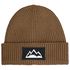 Herren Beanie Wintermütze mit Patch Mountain Badge Aufdruck Print Strickmütze Rippstrick Outdoor Fashion Neverless®preview