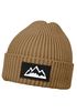 Herren Beanie Wintermütze mit Patch Mountain Badge Aufdruck Print Strickmütze Rippstrick Outdoor Fashion Neverless®preview