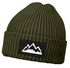 Herren Beanie Wintermütze mit Patch Mountain Badge Aufdruck Print Strickmütze Rippstrick Outdoor Fashion Neverless®preview