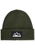 Herren Beanie Wintermütze mit Patch Mountain Badge Aufdruck Print Strickmütze Rippstrick Outdoor Fashion Neverless®preview