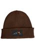 Herren Beanie Wintermütze mit Patch Natur Berge Outdoor Aufdruck Print Strickmütze Männer Rippstrick Neverless®preview