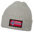 Herren Beanie Wintermütze mit Patch Norwegen Flagge Aufdruck Print Strickmütze Männer Rippstrick Neverless®preview