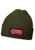 Herren Beanie Wintermütze mit Patch Norwegen Flagge Aufdruck Print Strickmütze Männer Rippstrick Neverless®preview