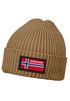 Herren Beanie Wintermütze mit Patch Norwegen Flagge Aufdruck Print Strickmütze Männer Rippstrick Neverless®preview