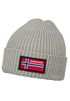 Herren Beanie Wintermütze mit Patch Norwegen Flagge Aufdruck Print Strickmütze Männer Rippstrick Neverless®preview