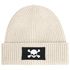 Herren Beanie Wintermütze mit Patch Skull Totenkopf Aufdruck Print Strickmütze Rippstrick Neverless®preview