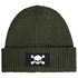 Herren Beanie Wintermütze mit Patch Skull Totenkopf Aufdruck Print Strickmütze Rippstrick Neverless®preview