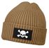 Herren Beanie Wintermütze mit Patch Skull Totenkopf Aufdruck Print Strickmütze Rippstrick Neverless®preview