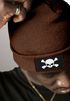 Herren Beanie Wintermütze mit Patch Skull Totenkopf Aufdruck Print Strickmütze Rippstrick Neverless®preview