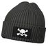 Herren Beanie Wintermütze mit Patch Skull Totenkopf Aufdruck Print Strickmütze Rippstrick Neverless®preview